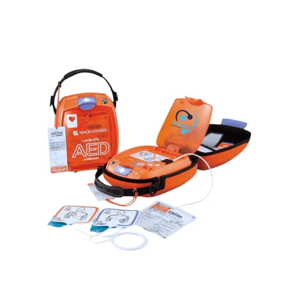 Defibrillator by Nihon Kohden, available to quote for hospitals and clinics.